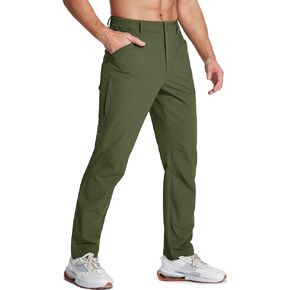 MAGCOMSEN Men's Hiking Pants Water Resistant Quick Dry Golf Pants Ripstop Lightweight Casual Wrok Pants 4 Pockets