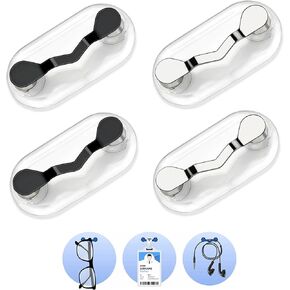 Magnetic Eyeglass Holder, 4 Pack Magnet Pin, Pins for Clothes Shirt,Magnet Badge Holder