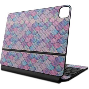 Carbon Fiber Skin Compatible with Apple Magic Keyboard for iPad Air 11-inch (M2) 2024 - Mermaid Scales - Premium 3M Vinyl Protective Decal Cover - Easy to Apply | Crafted in The USA by MightySkins