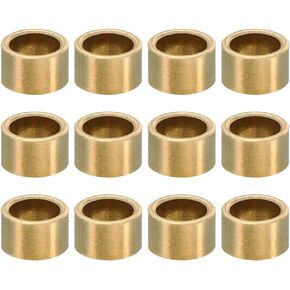 PATIKIL M6 Brass Spacers, 12 Pcs Metal Spacer Brass 6mm ID x 10mm OD x 20mm L Brass Spacers Screw Standoff for 1/4inch or M6 Screw Bolts