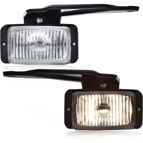 Fog Lights Compatible with 1988-1999 Chevy/GMC C1500 C2500 C3500 K1500 K2500 K3500 Sierra/ 82-97 Chevy S10/ 82-91 GMC S15 Driver and Passenger Side Front Fog Light Lamps