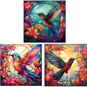 3Pcs Bees Suck Honey from Flowers Cling Decor Static Deterrent Decal Prevent Bird Strikes on Doors Windows,suncatchers for Windows Sticker,Birds Alert Collision Window Decals