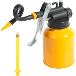 علبة الزيت، علبة الزيت، 8 أونصة. سعة علبة الزيت، علبة زيت معدنية، ملحقات السيارة، علبة زيت معدنية بمضخة مسدس مع فوهة مستقيمة ومرنة، تناسب جميع احتياجات التشحيم للسيارة والدراجة والآلة in Kuwait