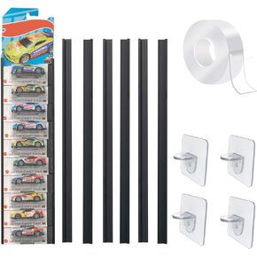 4 Sets Model Car Display Case Wall Mount Diecast Blister Packed Toy Car Organizer Holds Up to 40 Cars Compatible with Blister Packed Model Cars Packaged Cars Display Shelf Rack Wall Storage