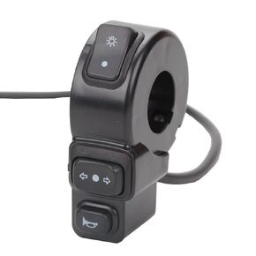 Handlebar Switch Universal Black 7/8"22MM Handlebar Switch Horn Electronic Turn Signal Switch for Motorcycle, Electric Scooter, ATV