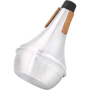Trumpet Mute, Cork Strips Aluminum Alloy Practice Trumpet Cornet Mute Silencer