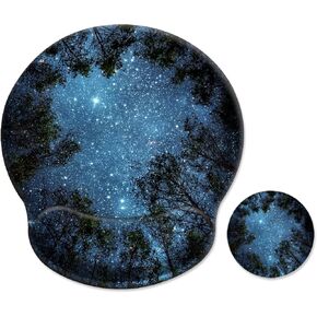 Ergonomic Mouse Pad with Wrist Support [30% Larger] with Coaster, Cute Soft Wrist Rest Pad with Non-Slip Rubber Base, Easy Typing & Pain Relief, Garden Flowers