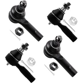 SCITOO 4pcs Front Suspension Kit Tie Rods Inner And Outer Complete Kit Fit 1998-2004 For Nissan Frontier 2000-2004 For Nissan Xterra