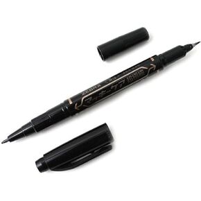 Zebra Mackee Care Double-Sided Marker Pen - Extra Fine Point - Black