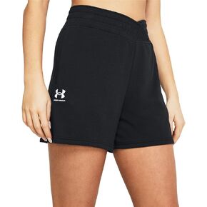Under Armour Womens Rival Terry Shorts, (001) Black / / White, X-Small