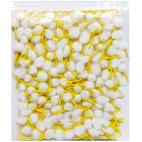 Chandan Tip Wicks Hand Made Round Shape Diya Batti Ghee Wick Phool Batti for Puja Long Diya Jyot Rui Batti Deepam Vattulu Pooja Articles - Cotton Pack of 250 Pieces Cotton Wick (Pack of 250)
