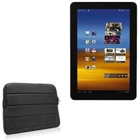BoxWave Case Compatible with Galaxy Tab 10.1 P7510 (Wi-Fi Only) - Polar Jacket, Puffy Padded Material Zip Up Sleeve Pouch - Jet Black