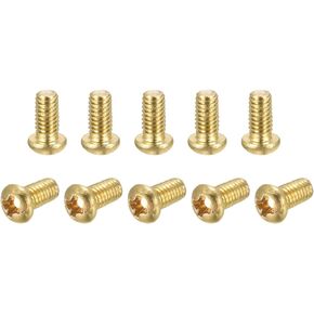 uxcell Brass Machine Screws, M3x5mm Phillips Pan Head Fastener Bolts for Furniture, Office Equipment, Electronics 12Pcs