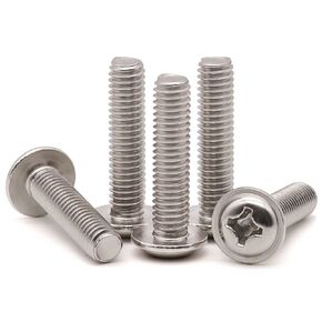 (50 pcs) M4-0.7 x 25mm Stainless Steel Pan Washer Head (PWH) Phillips Drive Machine Screws Full Thread, Stainless Steel 304 (18-8)
