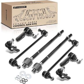 A-Premium Set of 8, Front Sway Bar Link, Lower Ball Joint, Inner Outer Tie Rod End, Compatible with Toyota Camry 1997-2001, Avalon 1997-2004, Solara 1999-2003, Lexus ES300 1997-2001