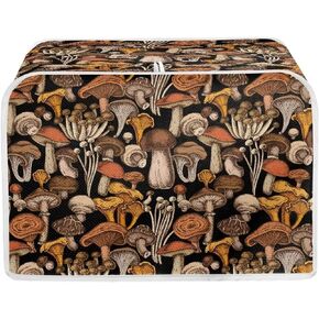 Toaster Cover Coffee Theme Print Toaster Bread Maker Cover 2 Slice Wide Slot Small Appliance Toaster Cover with Handle for Kitchen,Washable and Dust Protection