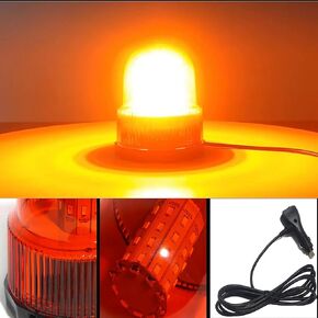 40LED Amber Strobe Light 12-24V DC Waterproof Warning Light Emergency Safety Ceiling Light Round Burst Flashing Light for Car Truck Pickup RV SUV Bus
