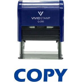 Copy Self-Inking Office Rubber Stamp (Blue) - Medium