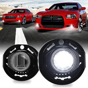 Fog Light Set for Dodge Charger and Chrysler 300 2015-2019 / Jeep Grand Cherokee 2014-2016 / Chrysler Pacifica 2017-2020,DRL LED Fog Light Clear Lens