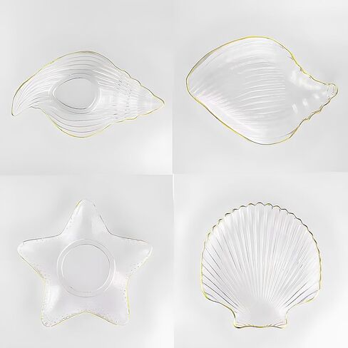 صينية مجوهرات أكوا شيل - طبق حلية مزخرف على طراز المحيط للخواتم والأقراط والقلائد والأساور والساعات والمفاتيح - طبق حلية أنيق للمجوهرات in Kuwait