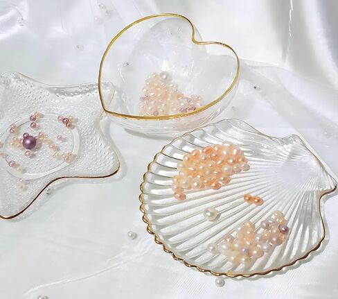 صينية مجوهرات أكوا شيل - طبق حلية مزخرف على طراز المحيط للخواتم والأقراط والقلائد والأساور والساعات والمفاتيح - طبق حلية أنيق للمجوهرات in Kuwait