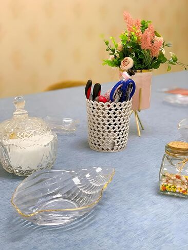 صينية مجوهرات أكوا شيل - طبق حلية مزخرف على طراز المحيط للخواتم والأقراط والقلائد والأساور والساعات والمفاتيح - طبق حلية أنيق للمجوهرات in Kuwait