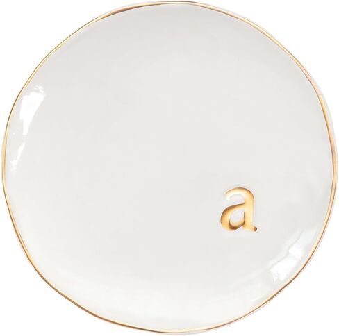 COLLECTIVE HOME - Ceramic Jewelry Tray, Decorative Trinket Dish for Rings Earrings Necklaces Bracelet Watch Keys, Birthday Mother's Day Christmas Gift for Women, 4.75", Glossy (s) in Saudi Arabia