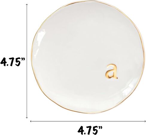 COLLECTIVE HOME - Ceramic Jewelry Tray, Decorative Trinket Dish for Rings Earrings Necklaces Bracelet Watch Keys, Birthday Mother's Day Christmas Gift for Women, 4.75", Glossy (s) in Saudi Arabia