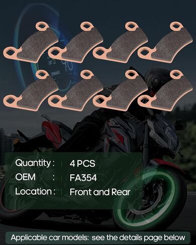 SCITOO Sintered Brake Pads Fit for 04 05 06 07 08 09 10 11 12 13 14 for Polaris Ranger in Saudi Arabia