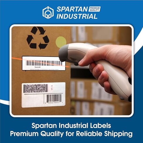 Spartan Industrial - ملصقات بديلة متوافقة لملصقات الاسم DYMO 30857-2-1/4" X 4" (10 عبوات) in Kuwait
