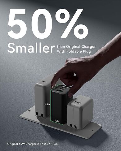 100W USB C Charger Block, MOKiN GaN+ Wall Charger with Foldable Plug, USB C Fast Charging for iPhone 15/14/Pro, Galaxy S22/S20, MacBook Air, Dell XPS/Latitude, HP EliteBook/Envy, iPad Pro & More. in Kuwait