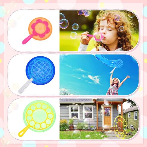 99 Pcs Big Bubble Wands Set, Giant Bubble Wands Toys Bulk with Tray Large Bubble Maker Mixed Size Funny Bubble Making Toys for Kids Summer Outdoor Party Favors Gifts Birthday Games in Saudi Arabia