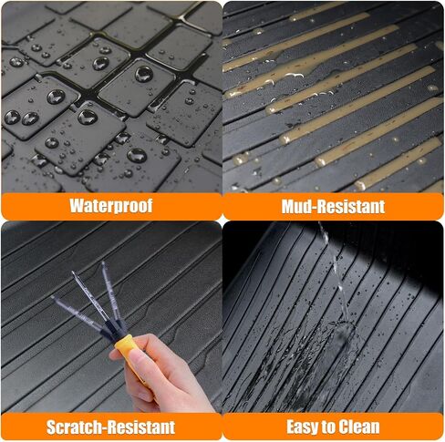 Floor Mats for Tesla Model Y 5-Seat 2019-2024, TPE All Weather Floor Mat 3D Front Cargo Liner and Rear Trunk Mat Tesla Model Y Floor Mats 2023, Automotive Floor Mats(Full Set 6 PCS) in Saudi Arabia