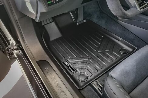 مجموعة سجادات أرضية SMARTLINER تناسب جميع الأحوال الجوية وبطانة شحن باللون الأسود متوافقة مع 2022-2023 Audi e-tron GT/Audi RS e-tron GT in Kuwait