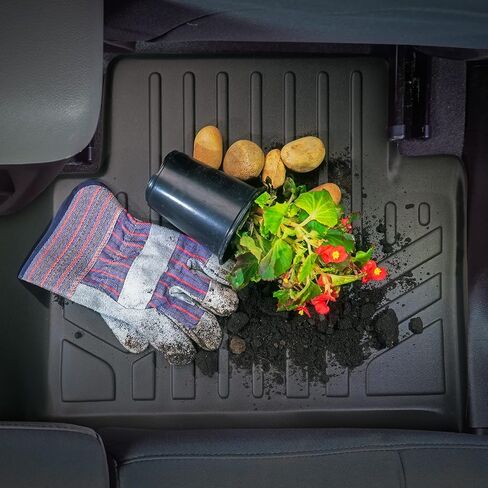 مجموعة سجادات أرضية SMARTLINER تناسب جميع الأحوال الجوية وبطانة شحن باللون الأسود متوافقة مع 2022-2023 Audi e-tron GT/Audi RS e-tron GT in Kuwait