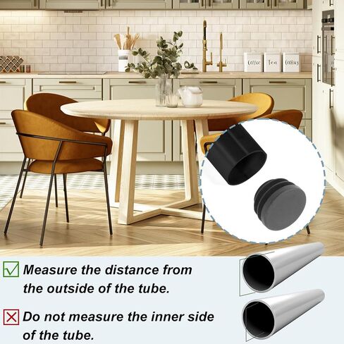 Yinpecly 100PCS 0.75" Round Plastic Plug End Cap Hardware Furniture Pipe Tube Cover Insert for Table Chair Legs Cabinet Furniture Sliding Black Tone in Saudi Arabia