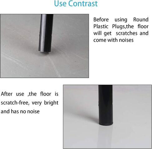 Yinpecly 100PCS 0.75" Round Plastic Plug End Cap Hardware Furniture Pipe Tube Cover Insert for Table Chair Legs Cabinet Furniture Sliding Black Tone in Saudi Arabia