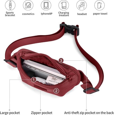 Multi-color Fanny Packs for Women Fashionable Belt Bag Waist Bag Phone Belt Running Bag Womens Crossbody Water Resistant Hiking Running Walking Bag Waterproof Designer Fanny Pack for Men Purple in Saudi Arabia