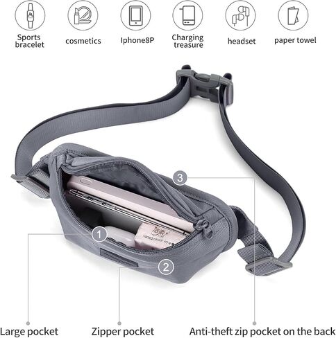 Multi-color Fanny Packs for Women Fashionable Belt Bag Waist Bag Phone Belt Running Bag Womens Crossbody Water Resistant Hiking Running Walking Bag Waterproof Designer Fanny Pack for Men Purple in Saudi Arabia