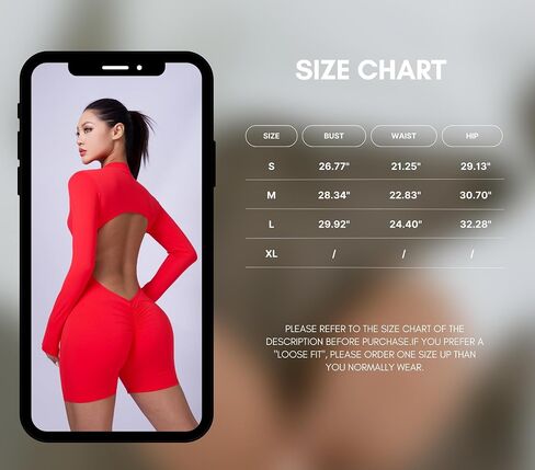 Women's V Back Scrunch Butt Jumpsuit Backless Long Sleeve Front Zip One Piece Yoga Rompers Workout Gym Bodysuit in Saudi Arabia
