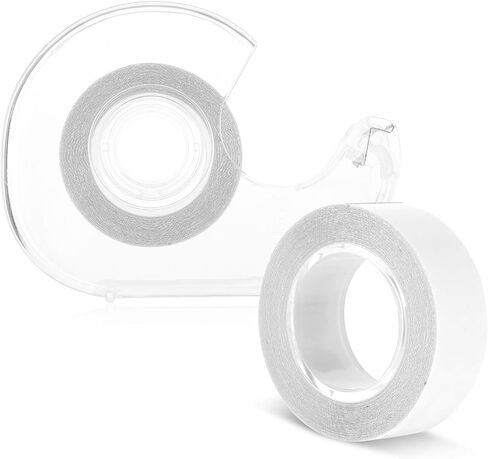 Double Sided Clothing Tape Fashion Beauty Tape Clear Body Strong Tape Transparent Fabric Adhesive Tape with Dispenser for Clothing Fabric Dress Bra in Saudi Arabia