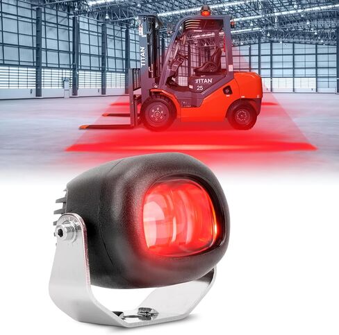 SUPAREE LED ضوء ستروب للرافعة الشوكية الأحمر، 3000LM أحمر حديث محمول قابل للتعديل LED خط مستقيم رافعة شوكية ضوء السلامة، مستودع رافعة شوكية أضواء تحذير المنطقة الخفيفة (30W، DC 12-80V) in Kuwait