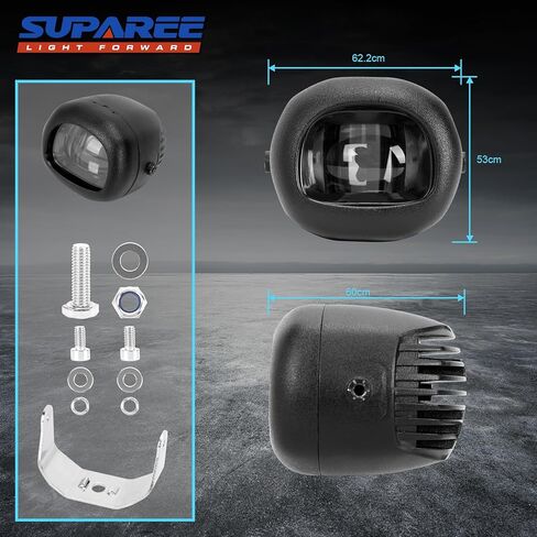 SUPAREE LED ضوء ستروب للرافعة الشوكية الأحمر، 3000LM أحمر حديث محمول قابل للتعديل LED خط مستقيم رافعة شوكية ضوء السلامة، مستودع رافعة شوكية أضواء تحذير المنطقة الخفيفة (30W، DC 12-80V) in Kuwait