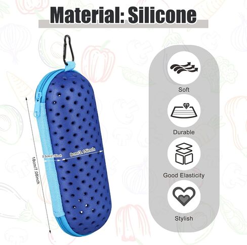 Swim Goggles Case, EVA Breathable Swimming Goggles Protective Cover Shell with Clip Portable Zipper Sunglasses Soft Case Arena Swim Glasses Storage Equipment Bag for Men Women (Dark Blue) in Saudi Arabia