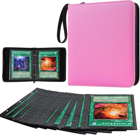 GEAoffice Jumbo Card Binder for XL Jumbo Cards, 1 Pocket Trading Card Album Folder, 80 Top-loading Pockets Binder for Oversize TCG Cards - (X-Large 5.9"x8.1") Red… in Kuwait