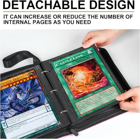 GEAoffice Jumbo Card Binder for XL Jumbo Cards, 1 Pocket Trading Card Album Folder, 80 Top-loading Pockets Binder for Oversize TCG Cards - (X-Large 5.9"x8.1") Red… in Kuwait