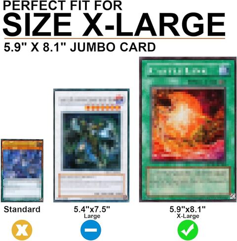 GEAoffice Jumbo Card Binder for XL Jumbo Cards, 1 Pocket Trading Card Album Folder, 80 Top-loading Pockets Binder for Oversize TCG Cards - (X-Large 5.9"x8.1") Red… in Kuwait