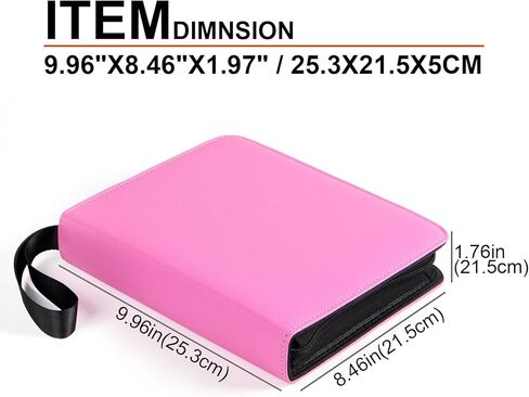 GEAoffice Jumbo Card Binder for XL Jumbo Cards, 1 Pocket Trading Card Album Folder, 80 Top-loading Pockets Binder for Oversize TCG Cards - (X-Large 5.9"x8.1") Red… in Kuwait