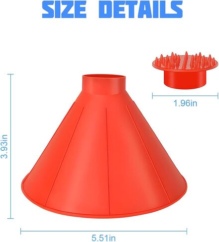8sanlione 2PCS Magical Ice Scrapers, Funnel Snow Scrape for Car Windshield, Round Frost Removal Cleaning Tool, Winter Automotive Exterior Accessories, Universal for Bus, Truck, SUV, Van (Black) in Saudi Arabia