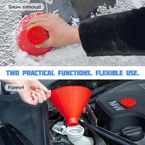 8sanlione 2PCS Magical Ice Scrapers, Funnel Snow Scrape for Car Windshield, Round Frost Removal Cleaning Tool, Winter Automotive Exterior Accessories, Universal for Bus, Truck, SUV, Van (Black) in Saudi Arabia